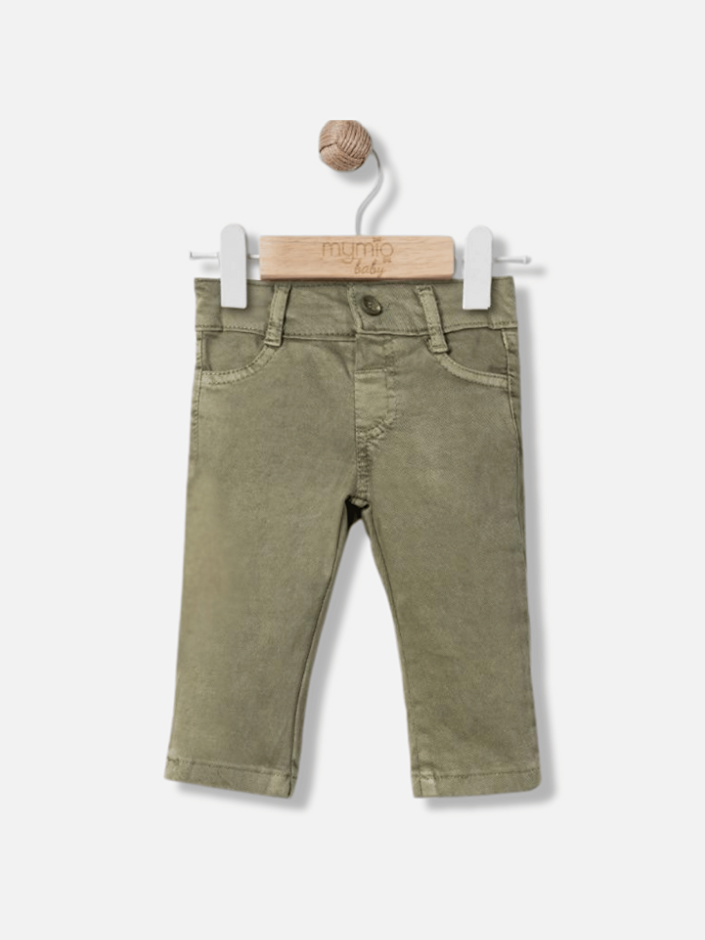 Yeşil Müslin Gömlek Pantolon Uzun Kollu Tişört Erkek Bebek 3'lü Takım-2