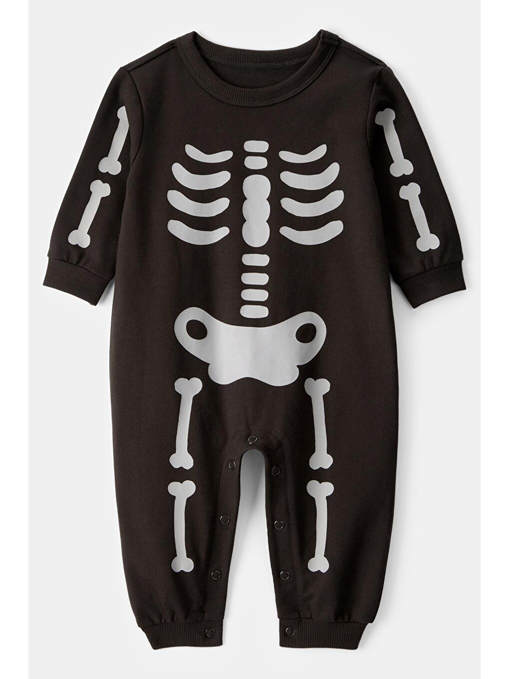 Bebek Bebek Siyah Kapüşonlu Tulum