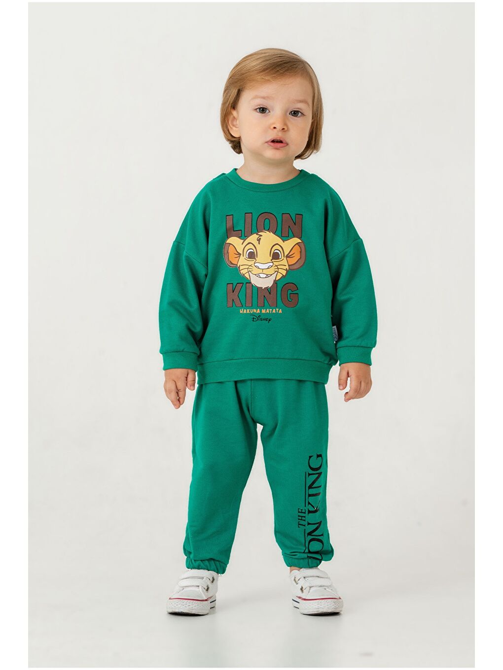 Yeşil Erkek Bebek The Lion King Baskılı Mevsimlik Eşofman Takımı
