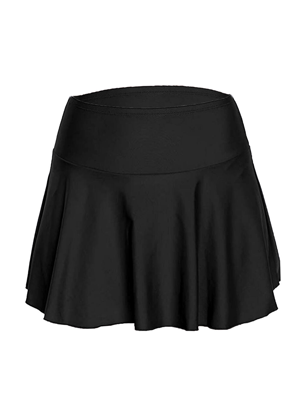 Siyah Tek Parça Elastanlı Tenisçi Etek Pareo-1