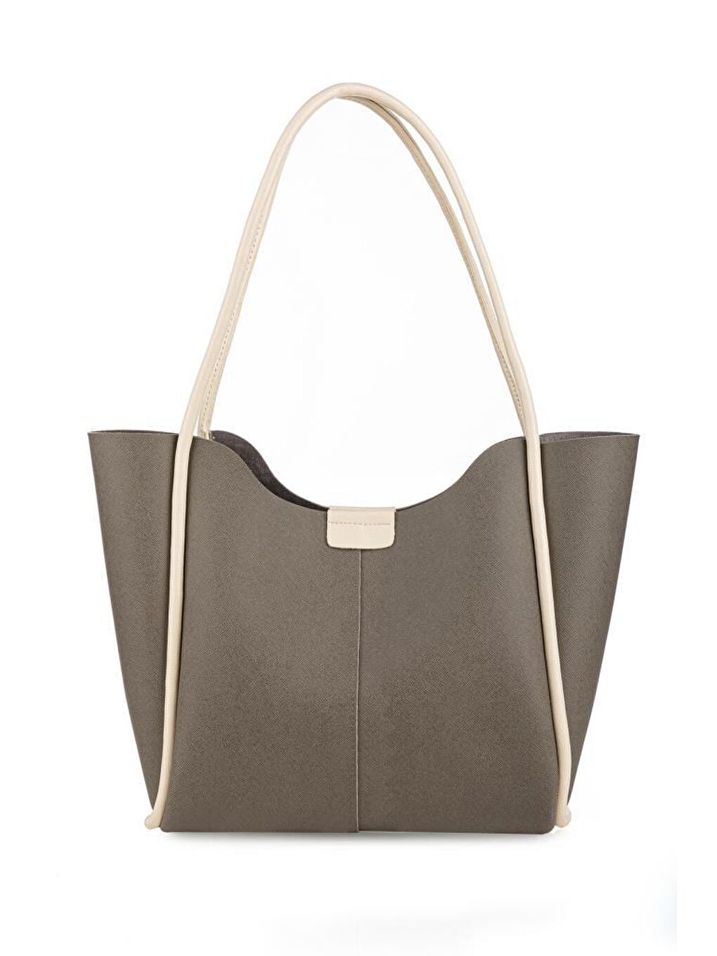 Gri Tote Büyük Boy Kadın El ve Omuz Çantası-1