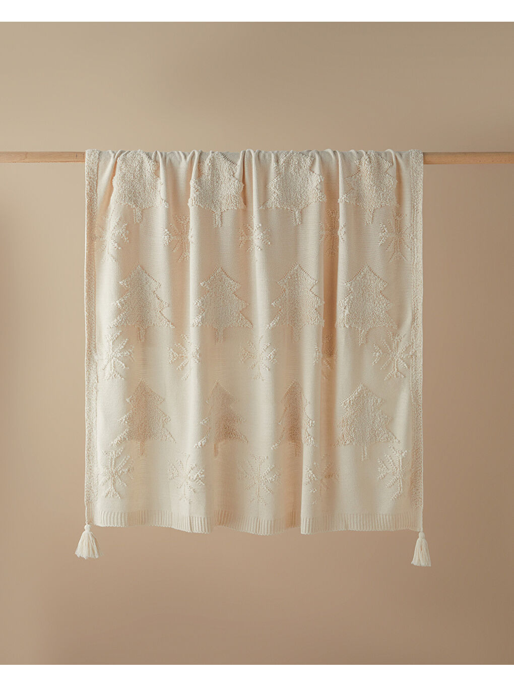English Home Gri Brill Koltuk Şalı 130x170 cm Açık Taş