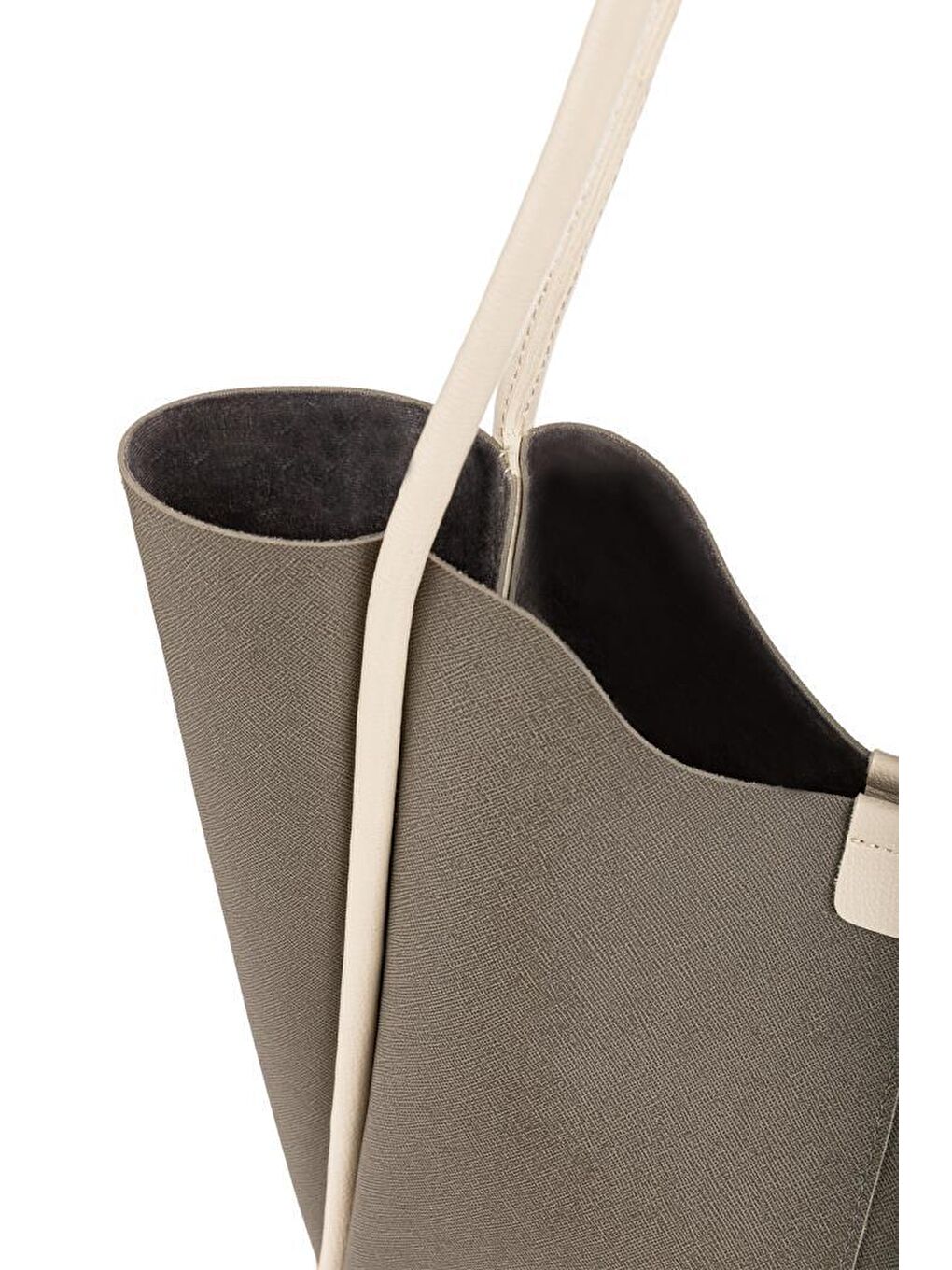 Gri Tote Büyük Boy Kadın El ve Omuz Çantası-4