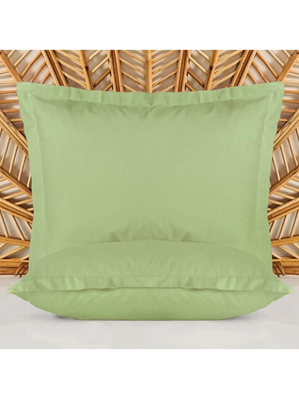 Soft Basic Oxford Saten 2'li Yastık Kılıfı - Yeşil - 50x70 cm