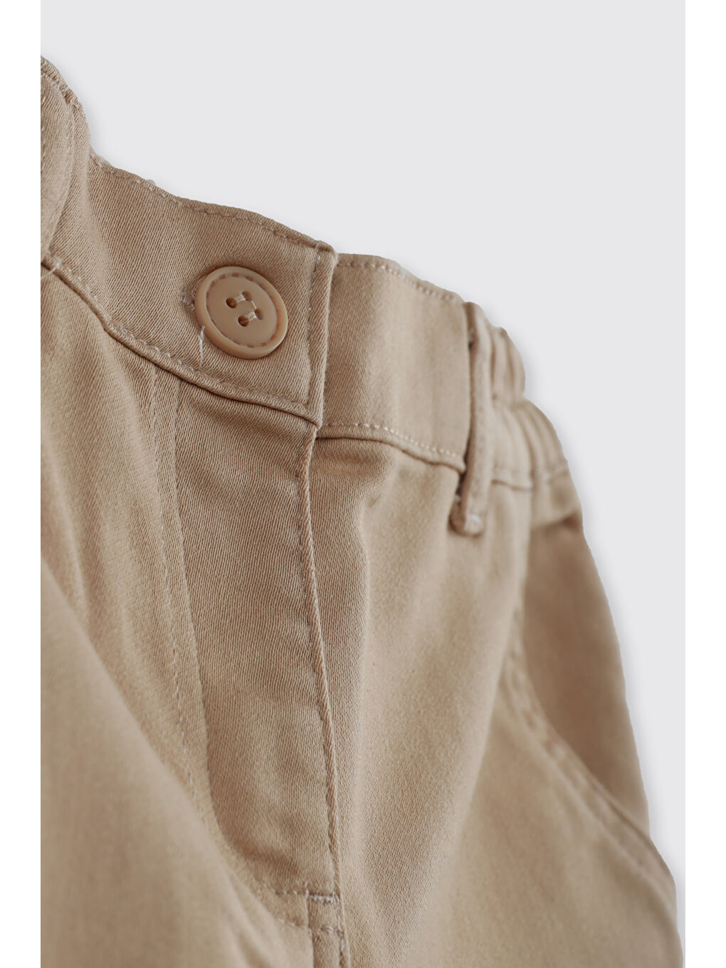 Bej Erkek Çocuk Cepli  Pantolon-2