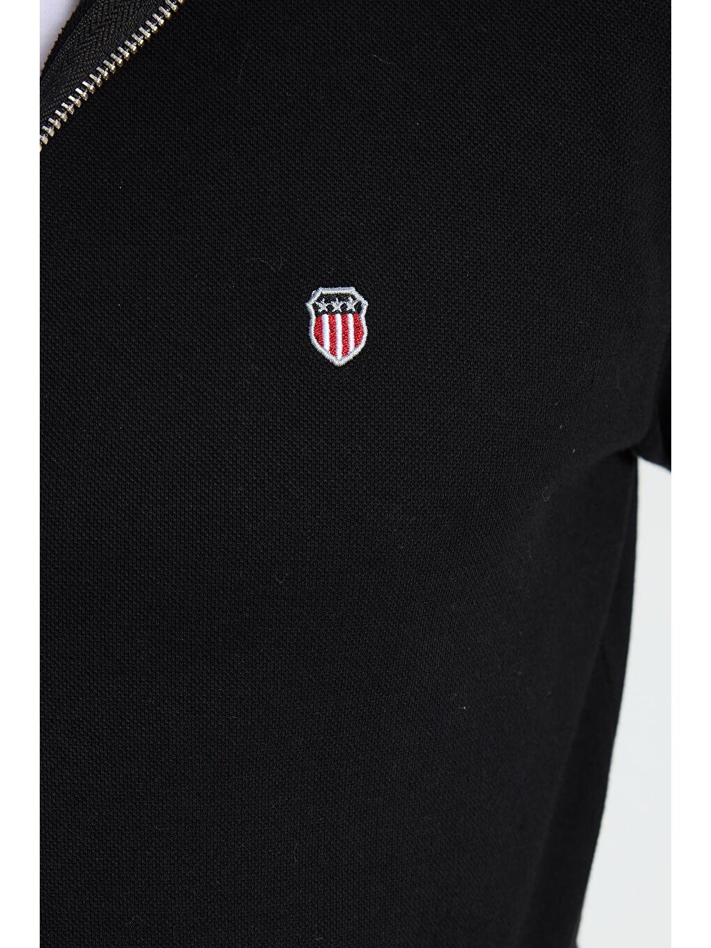 Erkek Slim Fit Dar Kesim Pamuklu Tam Fermuarlı Çift Cepli Dik Yaka Siyah Sweatshirt Hırka-5