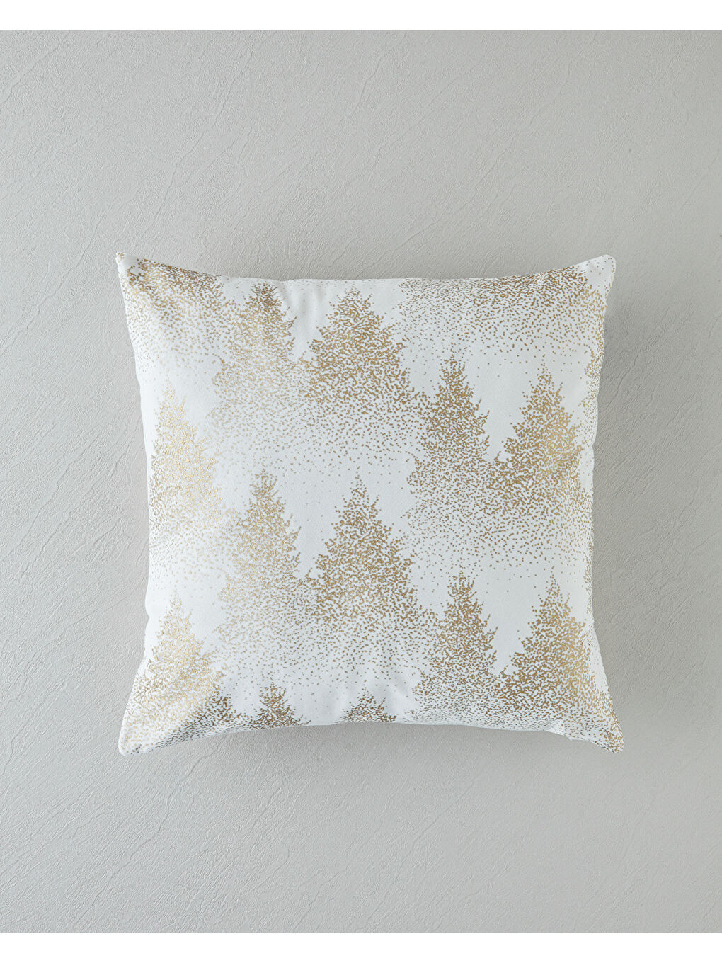 Everfest Varak Baskılı Kırlent Kılıfı 45x45 cm Ekru