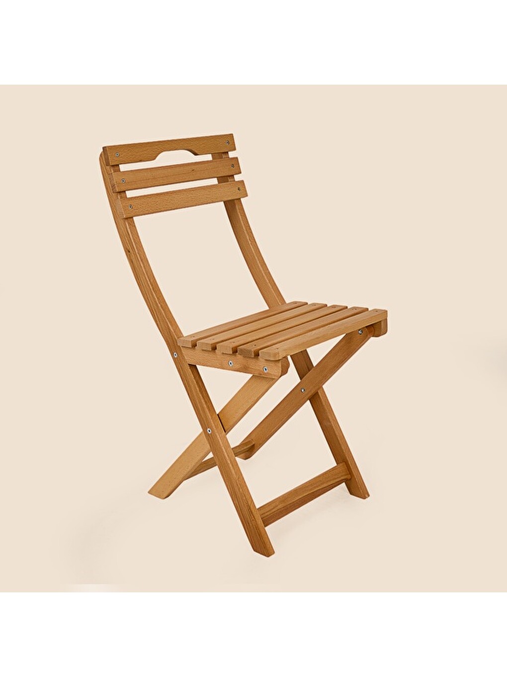 Kahverengi 4+1 Katlanır Kayın Ahşap Bistro Set - Meşe - 70x80 cm-2