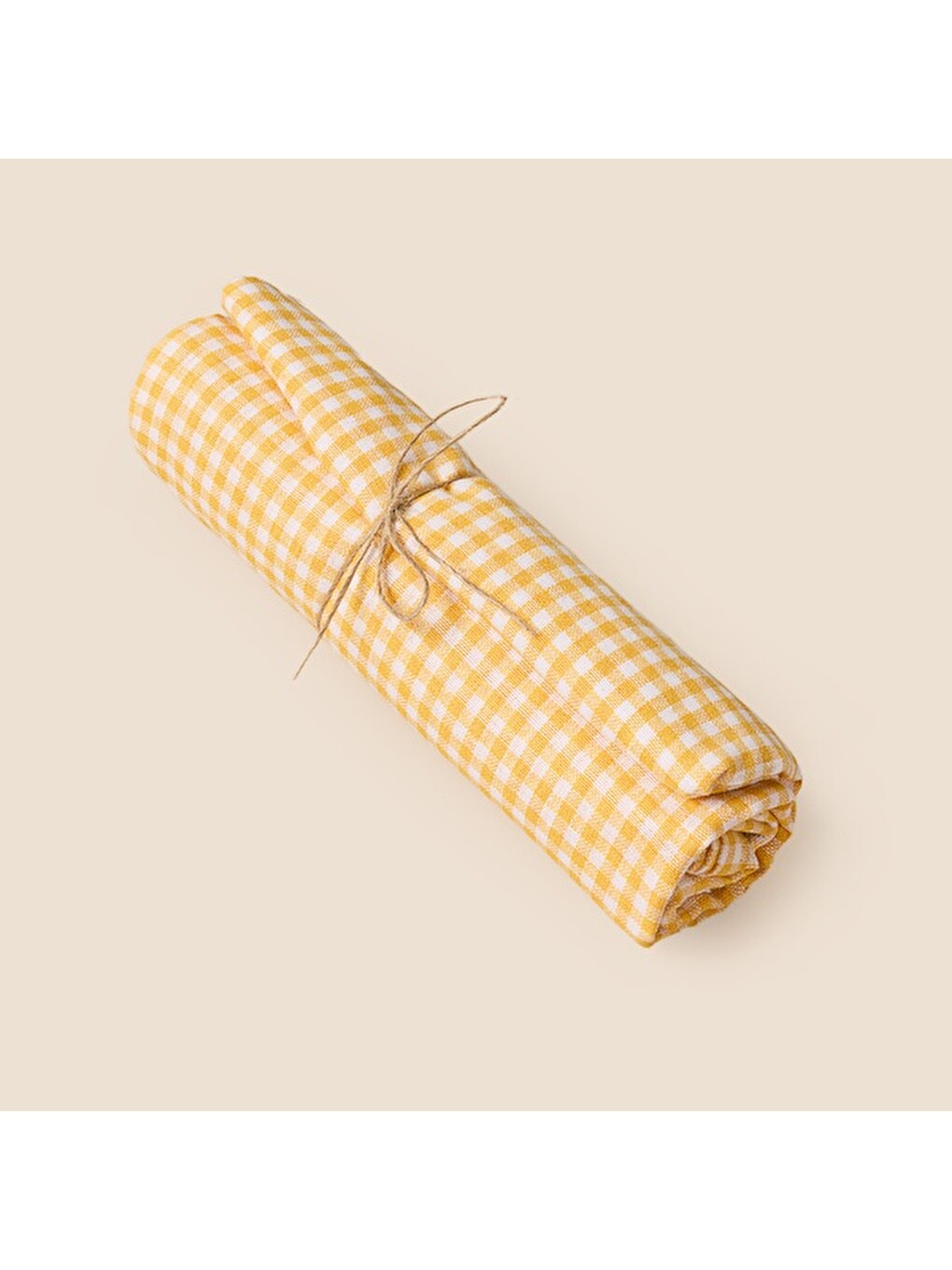 Karışık Soft Dama Masa Örtüsü - Sarı - 150x150 Cm-2