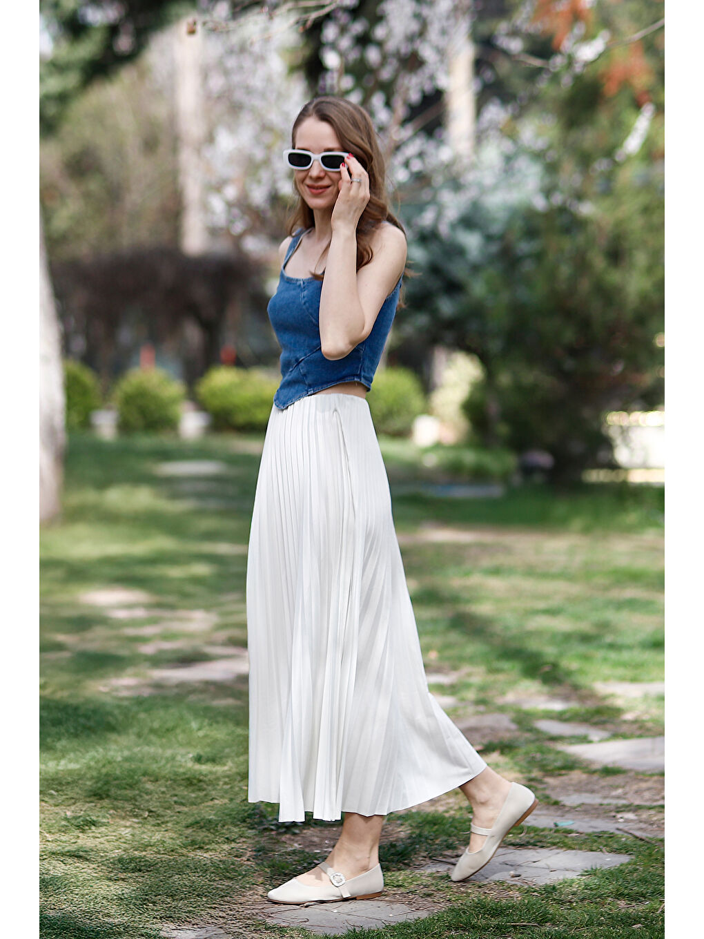 Bej Kadın AÇIK BEJ Taşlı Bilekten Bağlı Babet-1