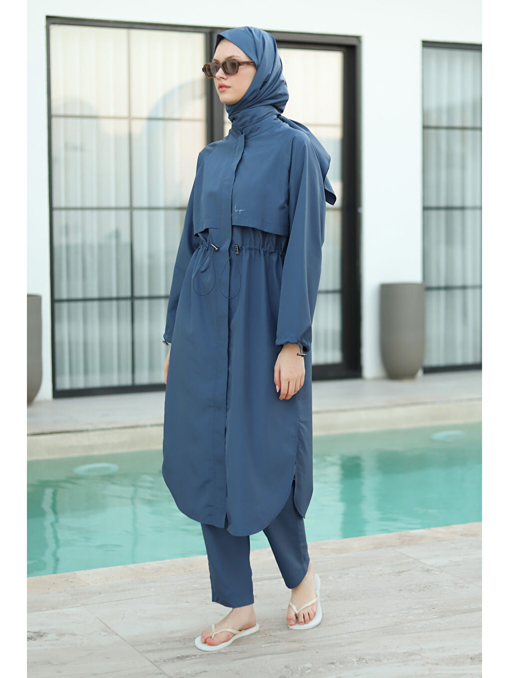 Reglan Kol Yüzme Takımı Jean Mavi-3