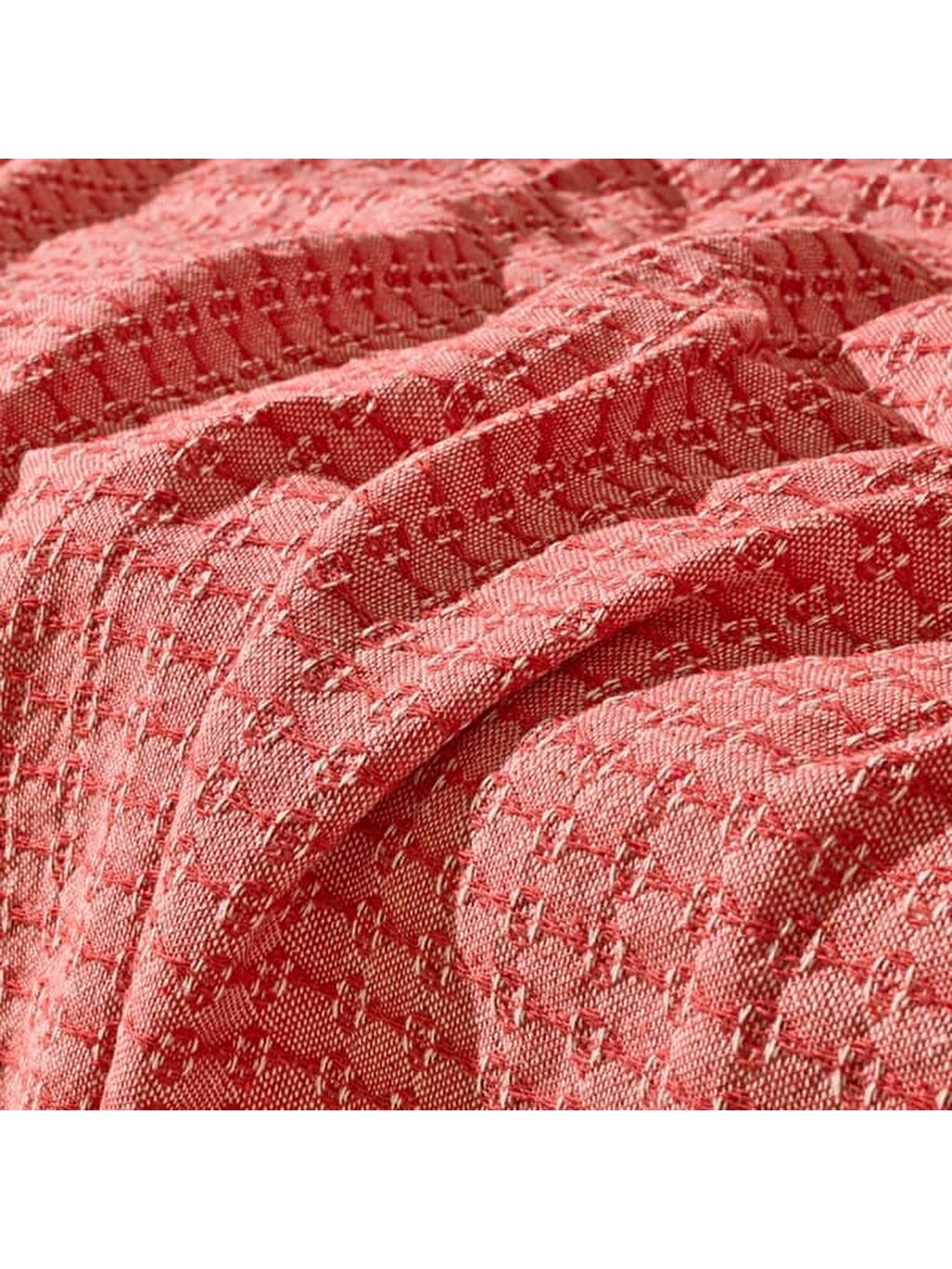 Soft Milva Çift Kişilik Çok Amaçlı Örtü - Kırmızı - 200x230 cm-1