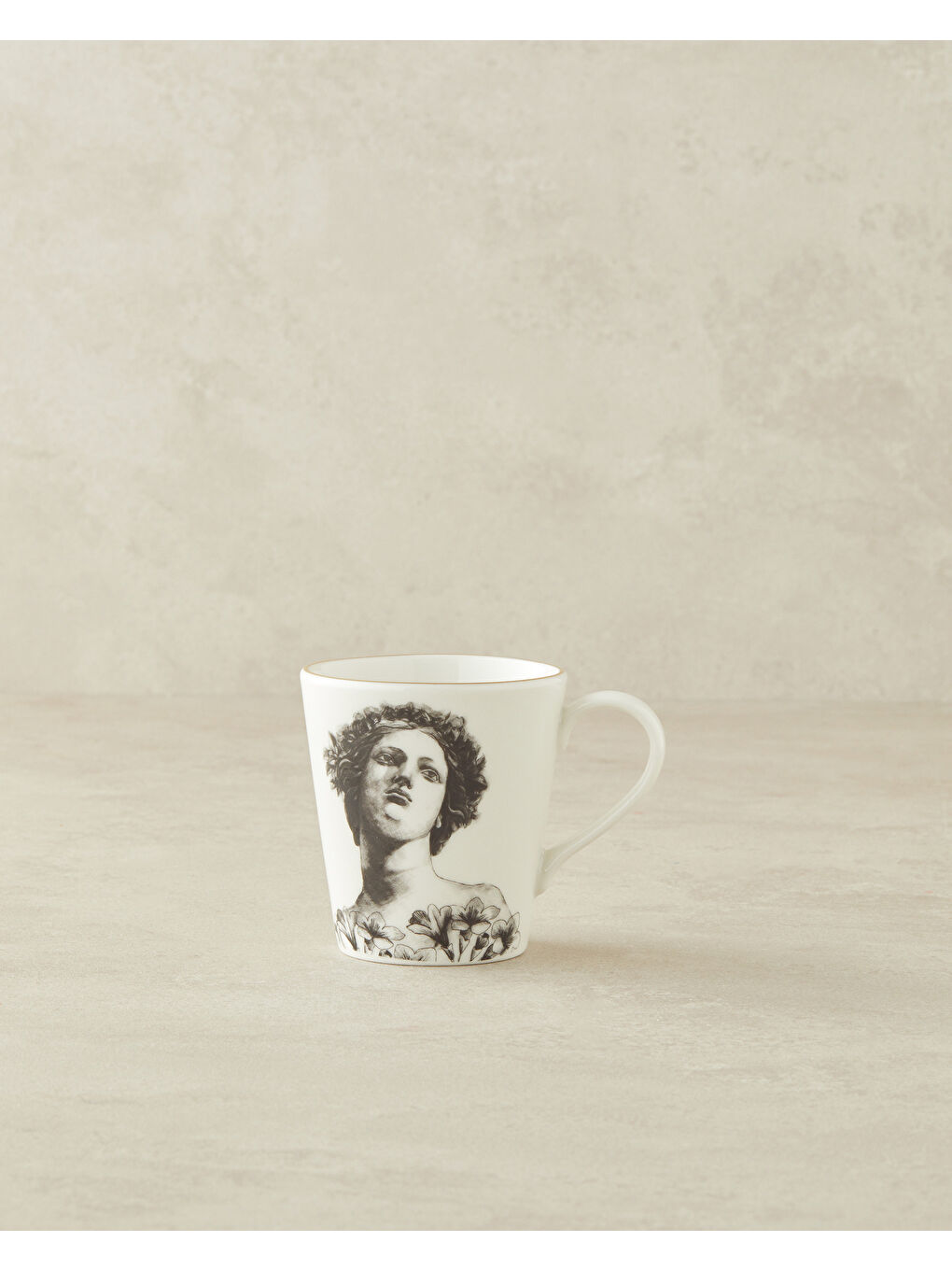 Hera Porselen Kupa 255 ml Siyah - Beyaz