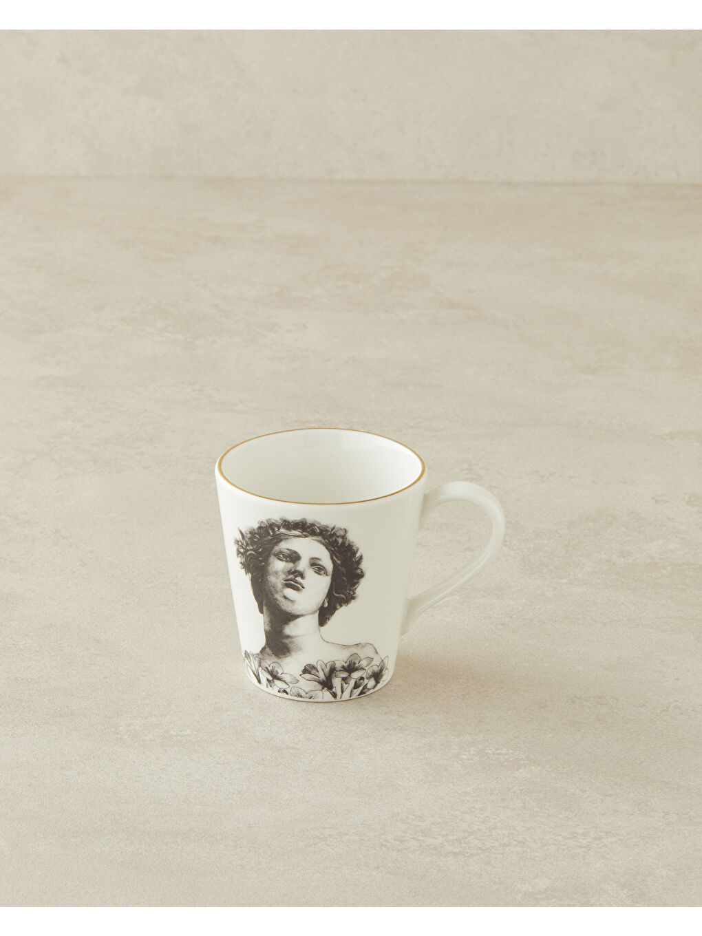 Hera Porselen Kupa 255 ml Siyah - Beyaz-1