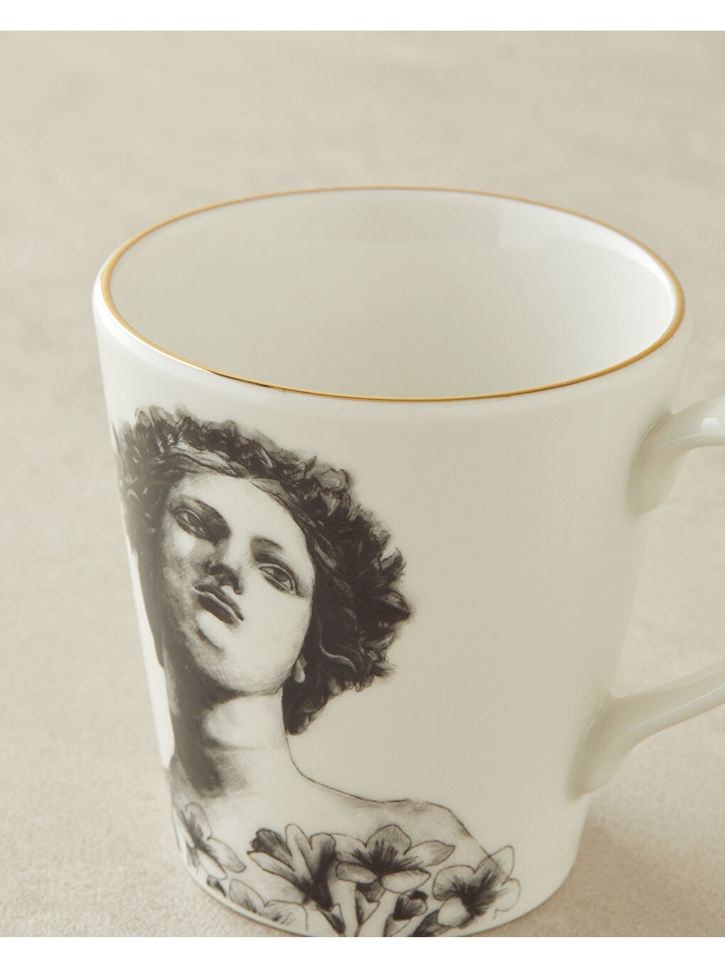 Hera Porselen Kupa 255 ml Siyah - Beyaz-2