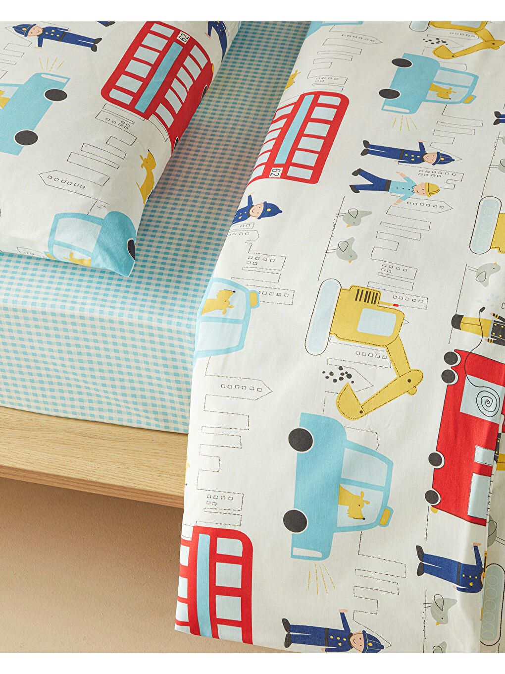 City Pamuklu Çocuk Nevresim Takımı Mavi-2