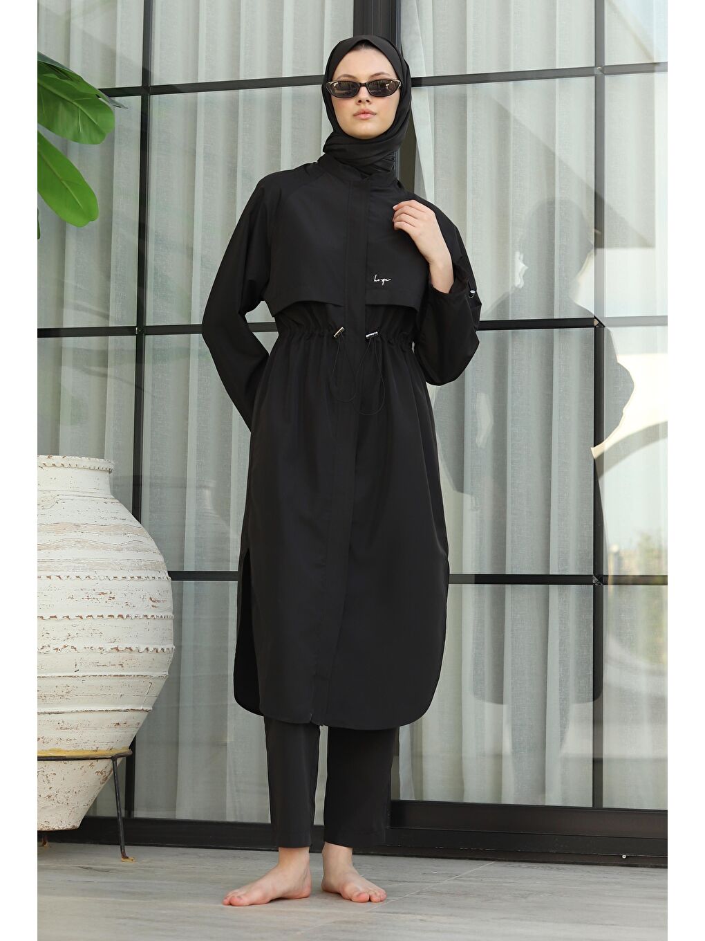 Reglan Kol Yüzme Takımı Siyah