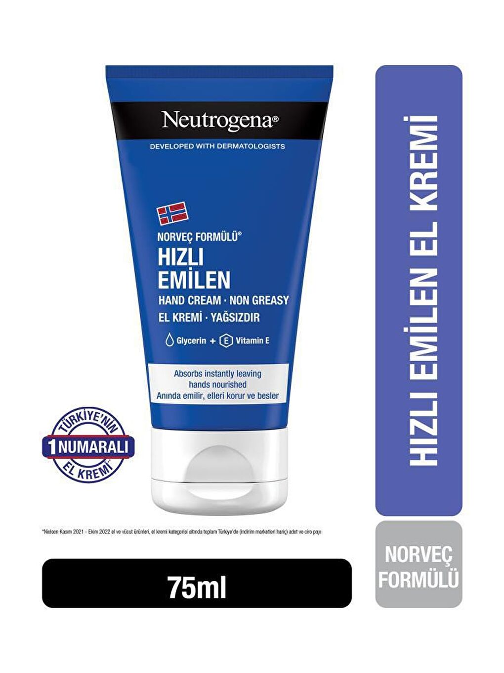 Neutrogena Renksiz Norveç Formülü Hızlı Emilen El Kremi 75 ml