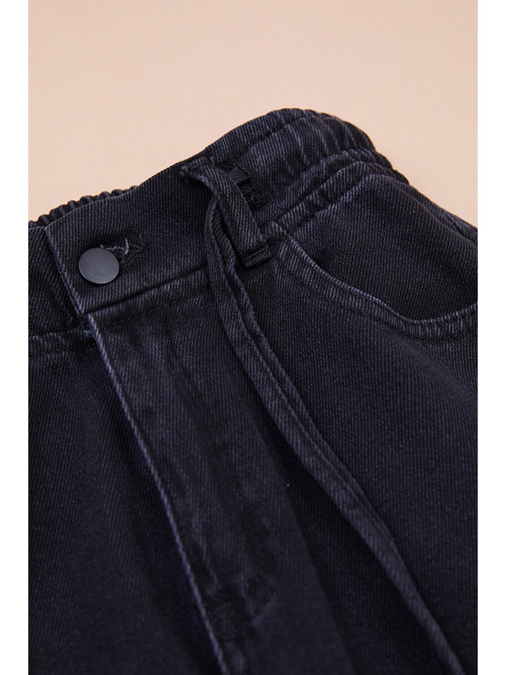 Gri Beli Bağlamalı Baggy Erkek Çocuk Pantolon-1