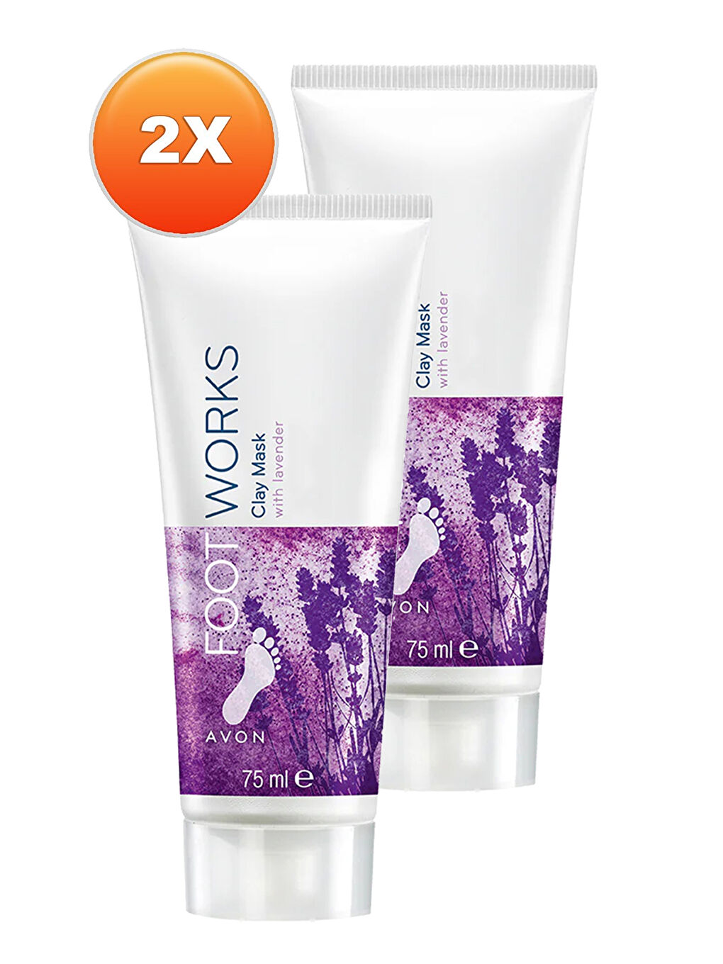 AVON Footworks Lavanta Özlü Ayak Kil Maskesi 75 Ml. İkili Set - 1