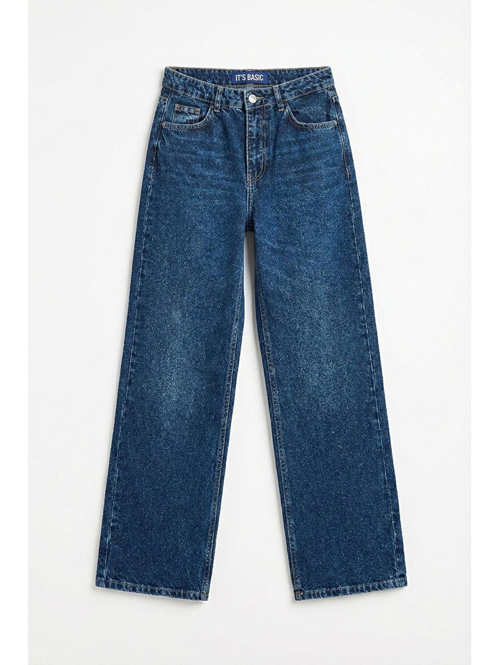 Kadın Koyu Mavi Renk Doris 2s6-5 Straight Fit Yüksek Bel %100 Pamuk Denim Jean-1