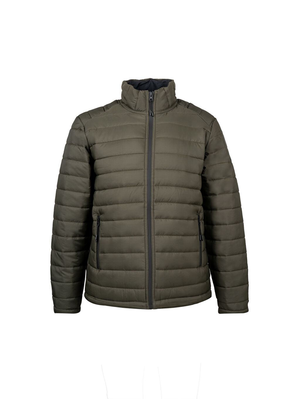 Haki Regular Fit Hakim Yaka Şişme Mont