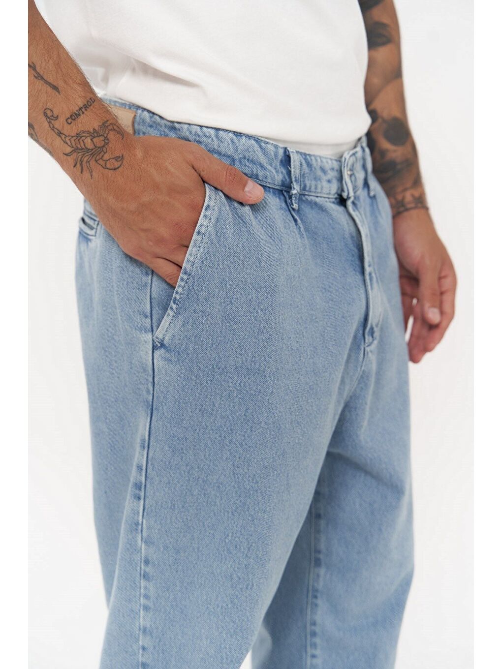 Tanner Buz Mavi Erkek Jean Pantolon-5