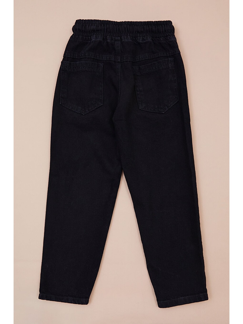 Siyah Beli Bağlamalı Baggy Erkek Çocuk Pantolon-1