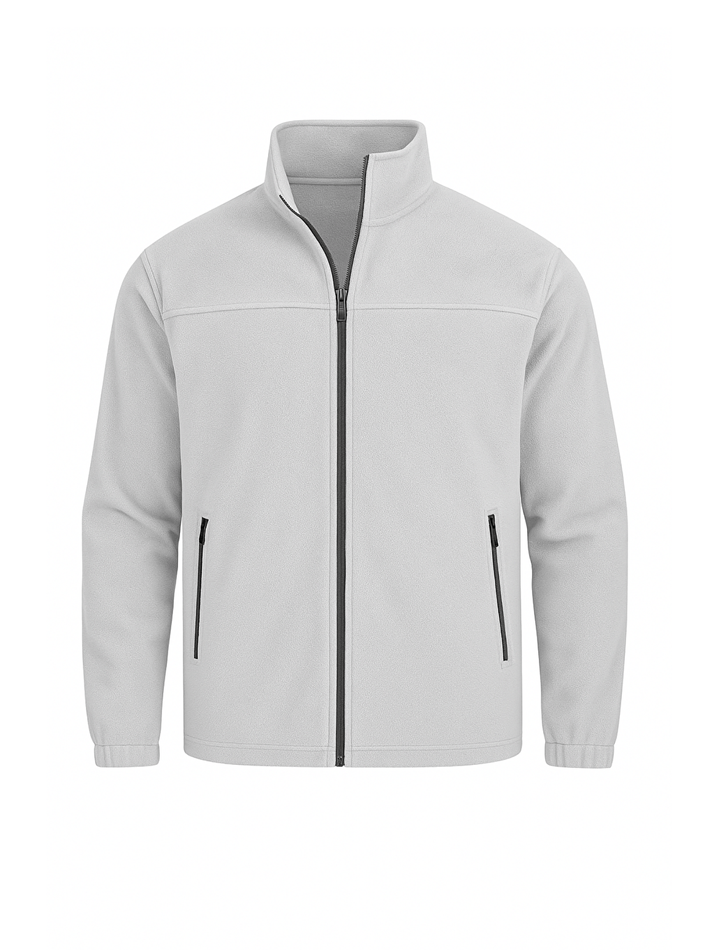 Gri Genıus Store Erkek Polar Bato Yaka Tam Fermuarlı Cepli Polar BATO-POLAR-3