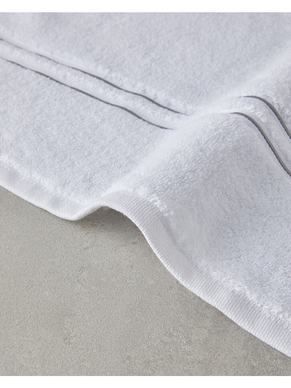 Chic Stripe Pamuklu Nakışlı Banyo Havlusu 90x150 cm Beyaz-2