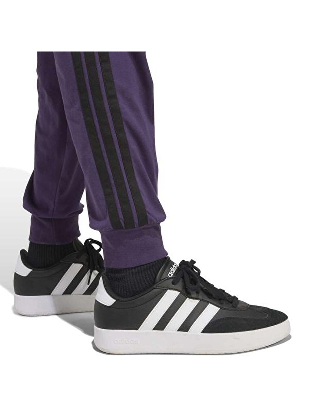 Essentials 3 Stripes Jogger Kadın Mor Eşofman Altı-2