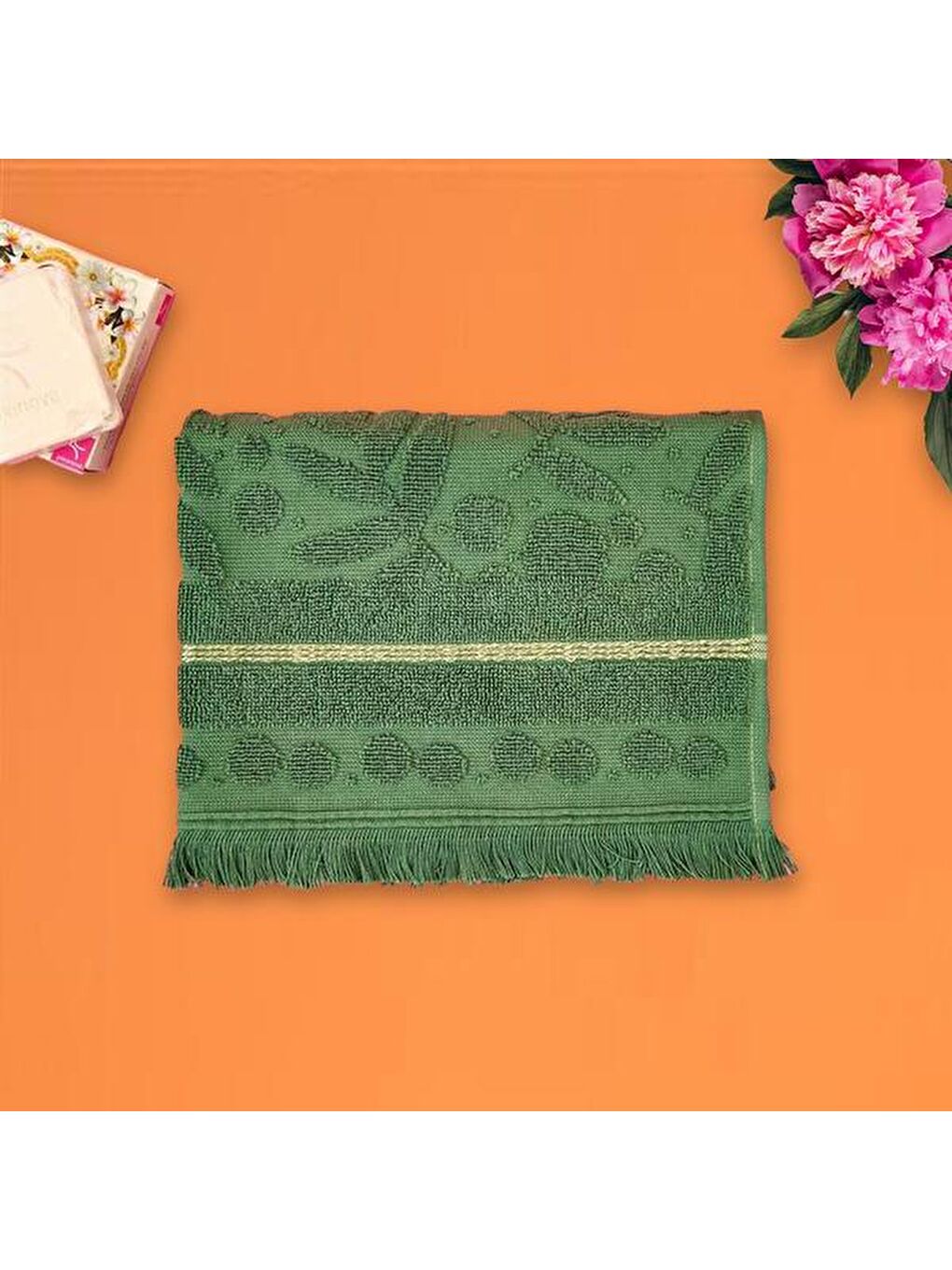 Soft Zeleno Yüz Havlusu - Yeşil - 50x70 cm