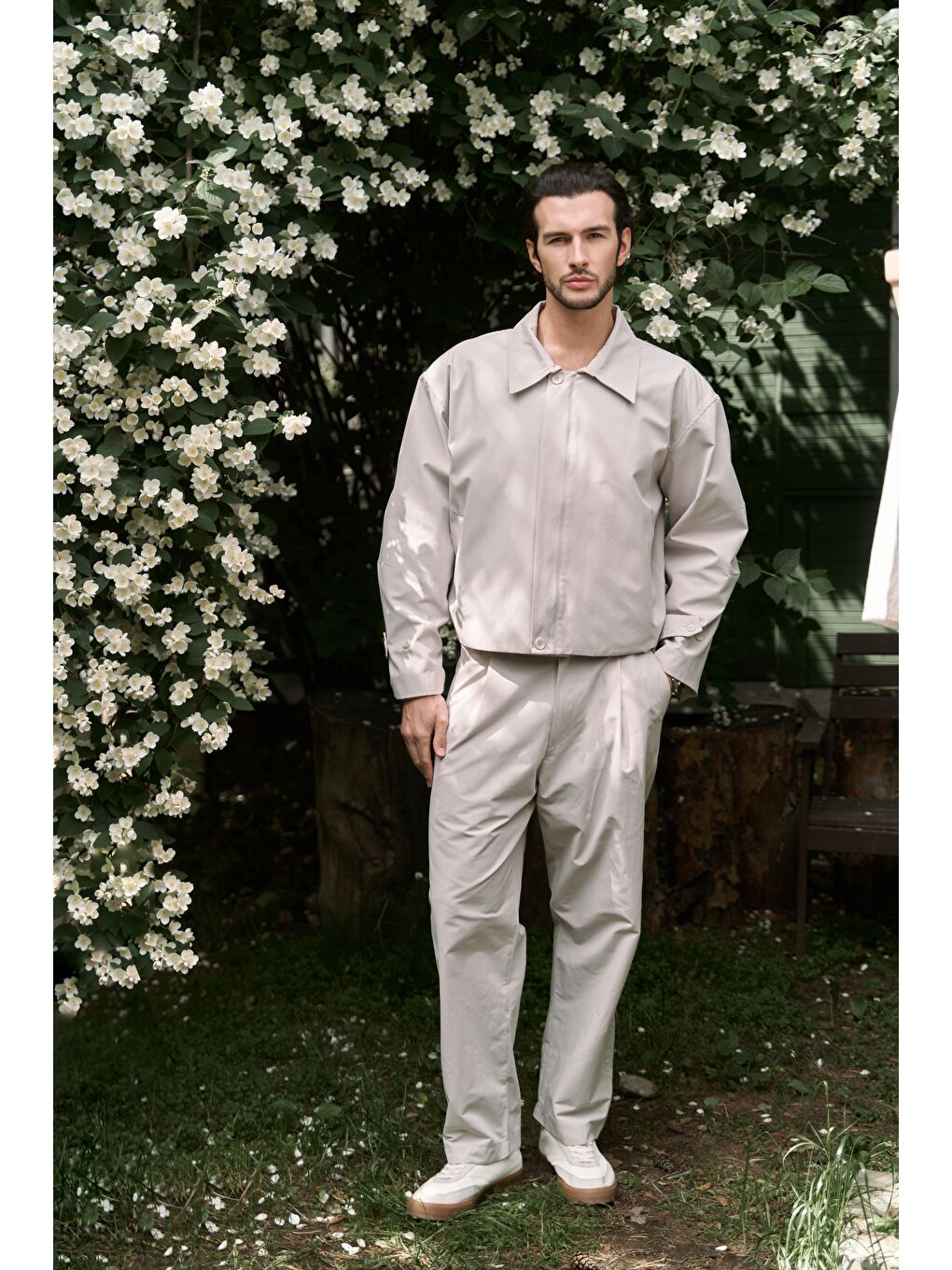 Sergio Düğmeli Gri Erkek Pantolon-4