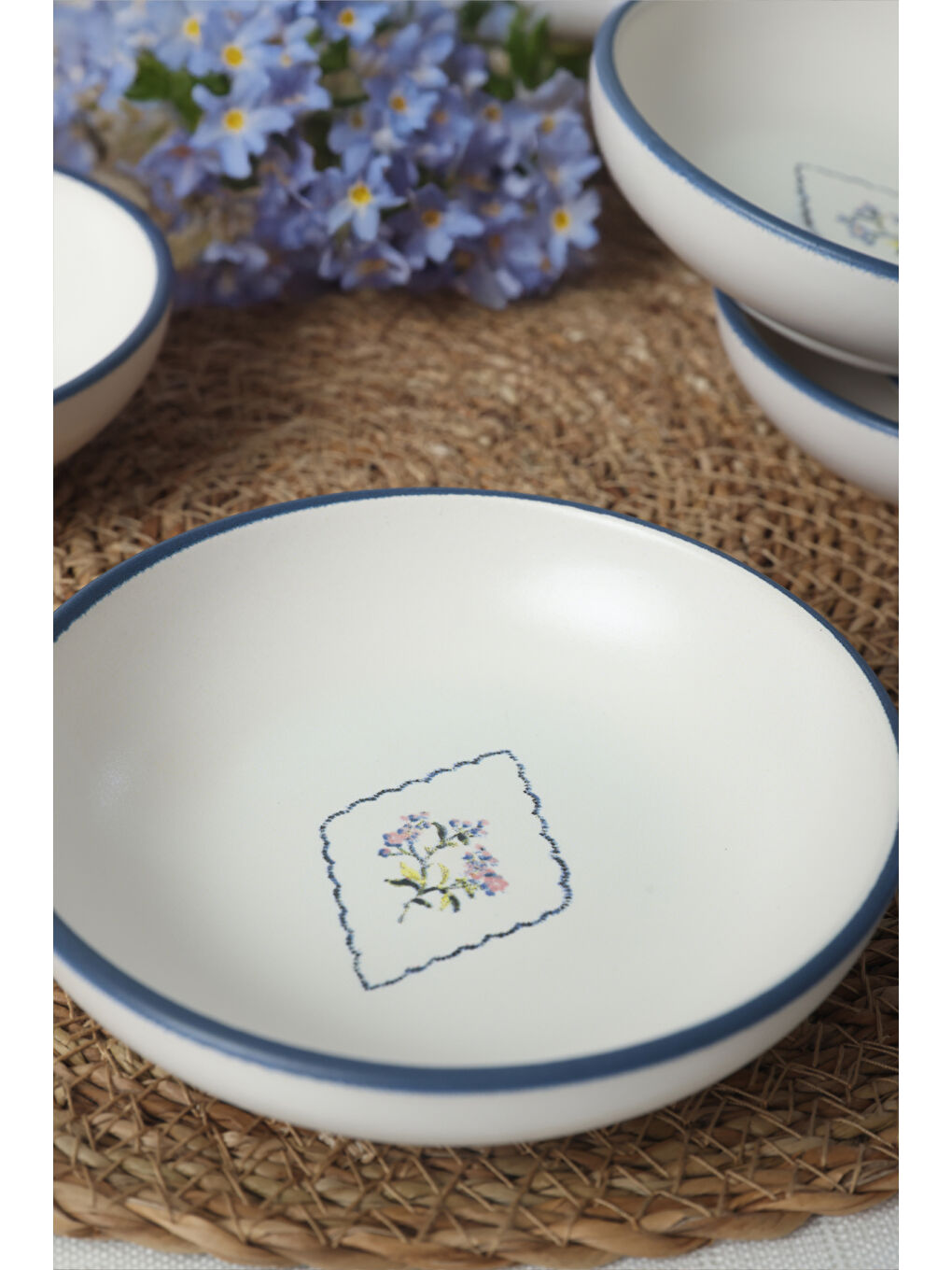 Karışık Floral Waves Halka Sosluk / Çerezlik 13 Cm 6 Adet-3