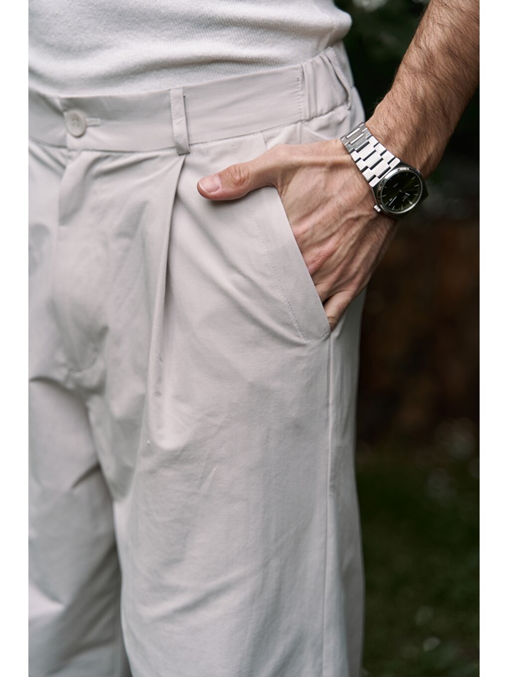 Sergio Düğmeli Gri Erkek Pantolon-6