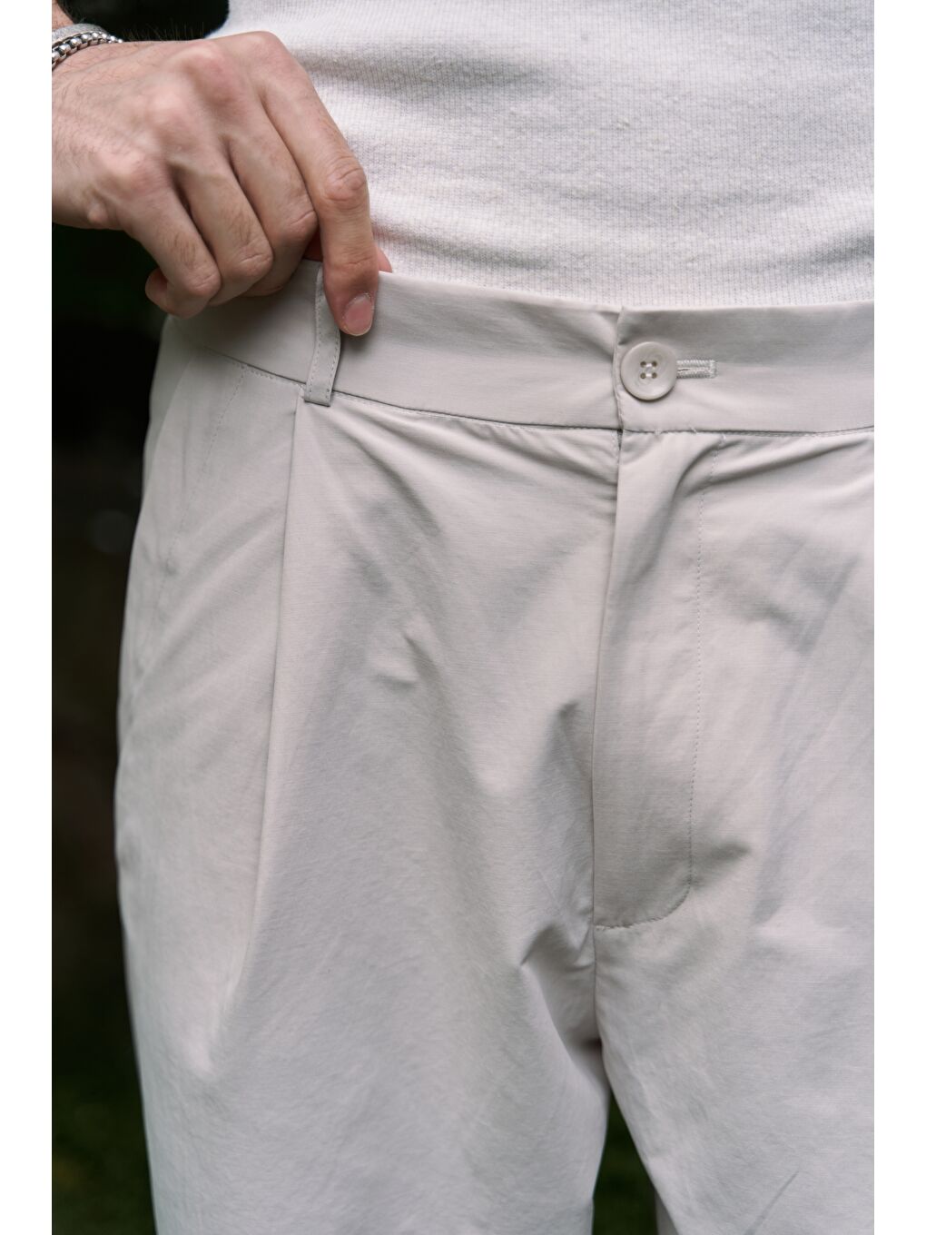 Sergio Düğmeli Gri Erkek Pantolon-7