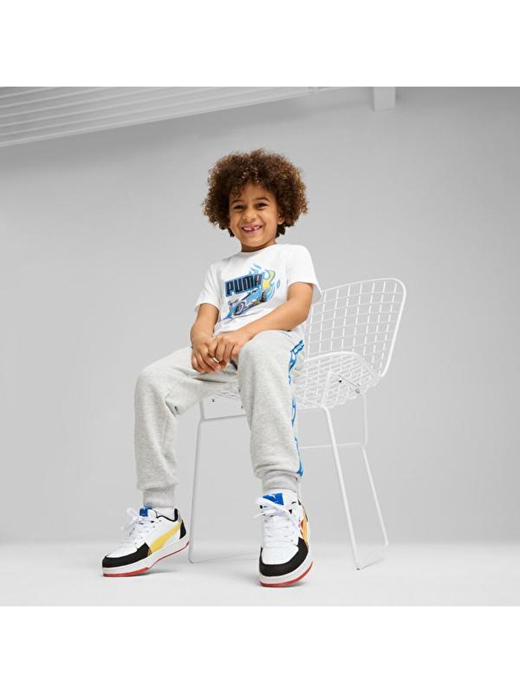 Puma X Hot Wheels Çocuk Gri Eşofman Altı