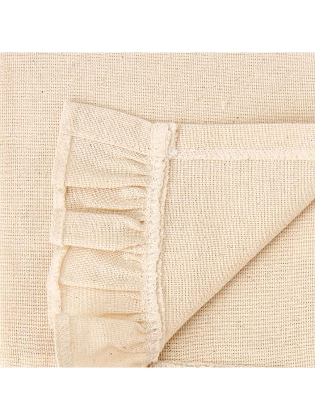 Soft Fırfırlı 2'li Amerikan Servis - Ekru - 35x50 cm-3