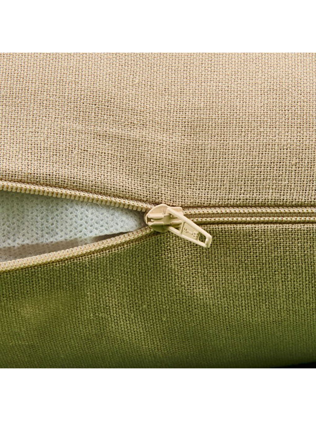 Soft Boho Düğme Detaylı Kırlent - Bej - 40x40 cm-1