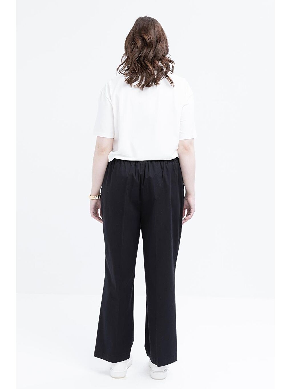 Siyah-Beli Lastikli Büyük Beden Pantolon-3