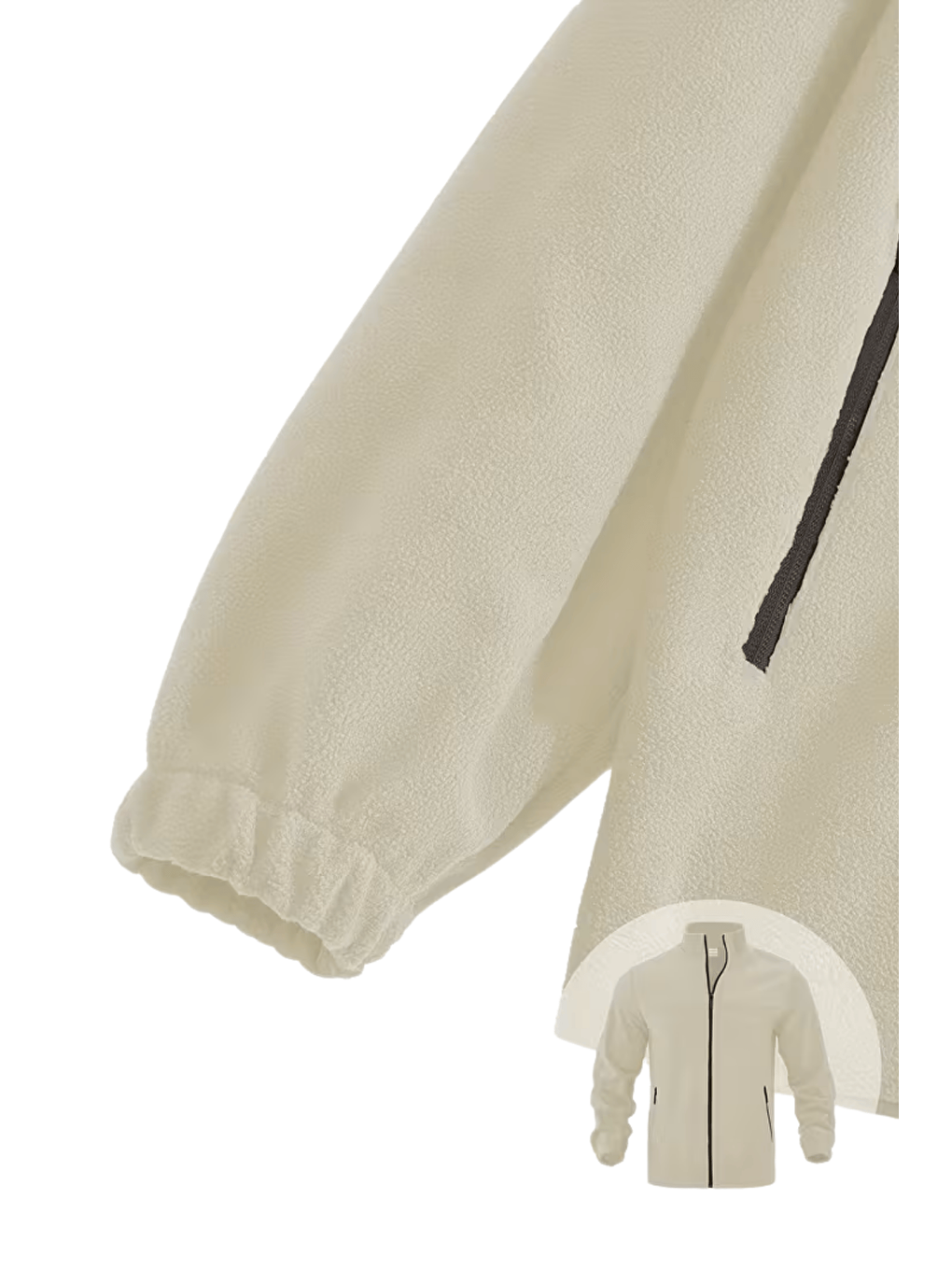 Bej Genıus Store Erkek Polar Bato Yaka Tam Fermuarlı Cepli Polar BATO-POLAR-2