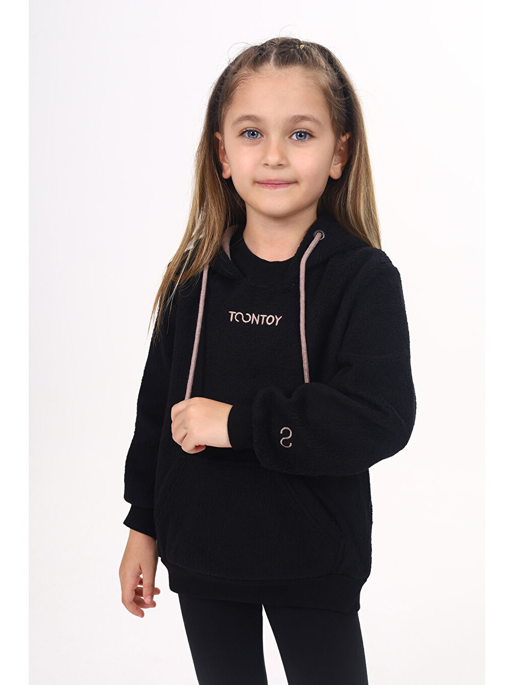 Toontoykids Kahverengi Unisex Çocuk Nakışlı Sweatshirt