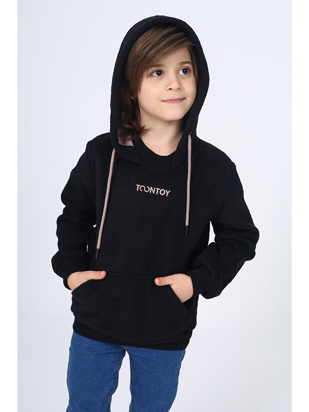 Toontoykids Kahverengi Unisex Çocuk Nakışlı Sweatshirt - 4