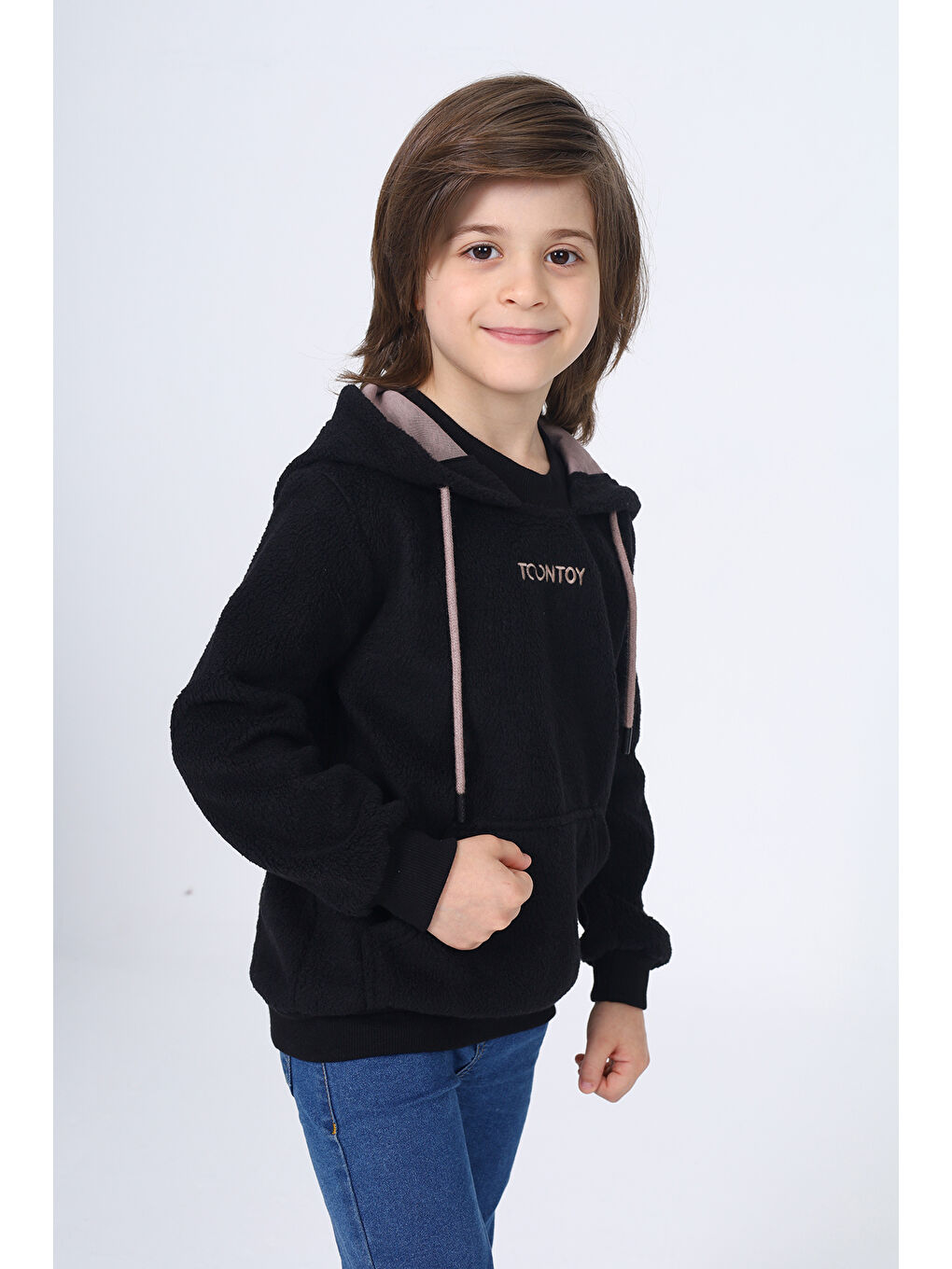 Toontoykids Kahverengi Unisex Çocuk Nakışlı Sweatshirt - 5