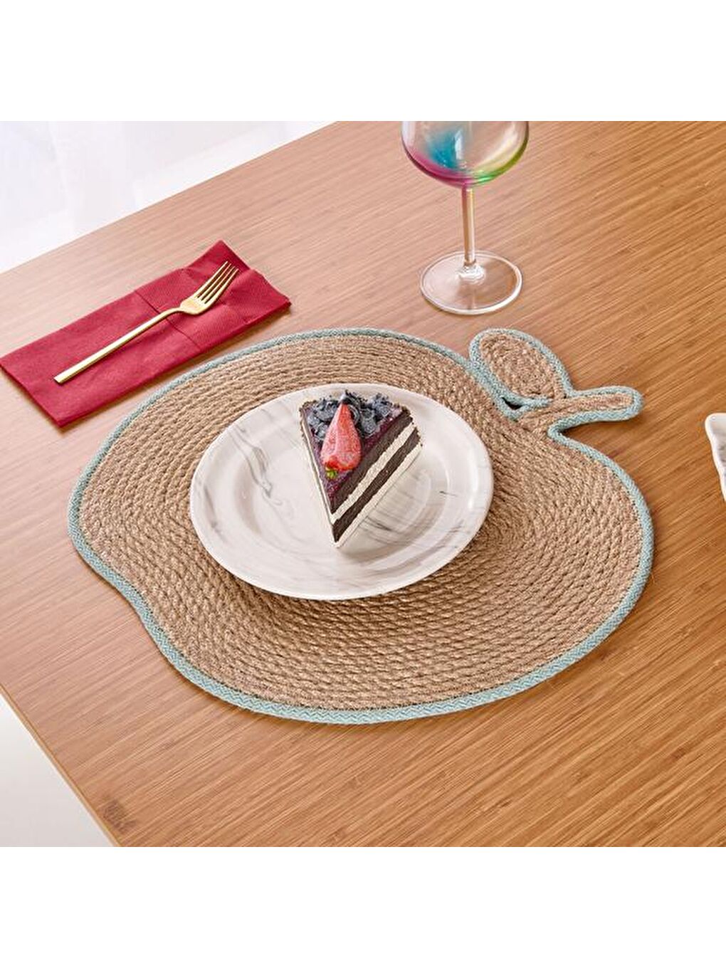 Soft Eple Amerikan Servis - Bej - 37x37 cm