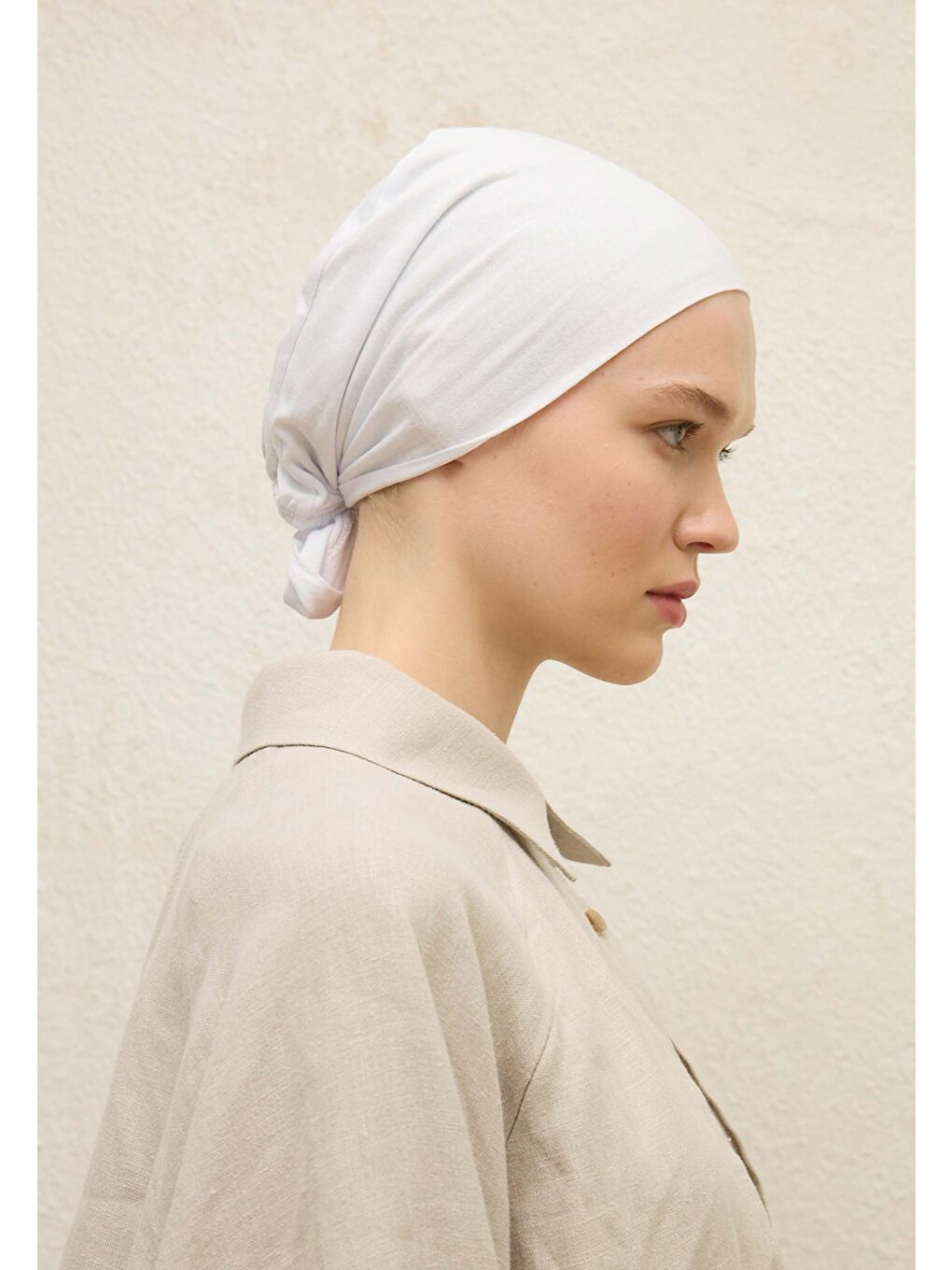 Dikişsiz Düz Bone(Eva) Beyaz-2