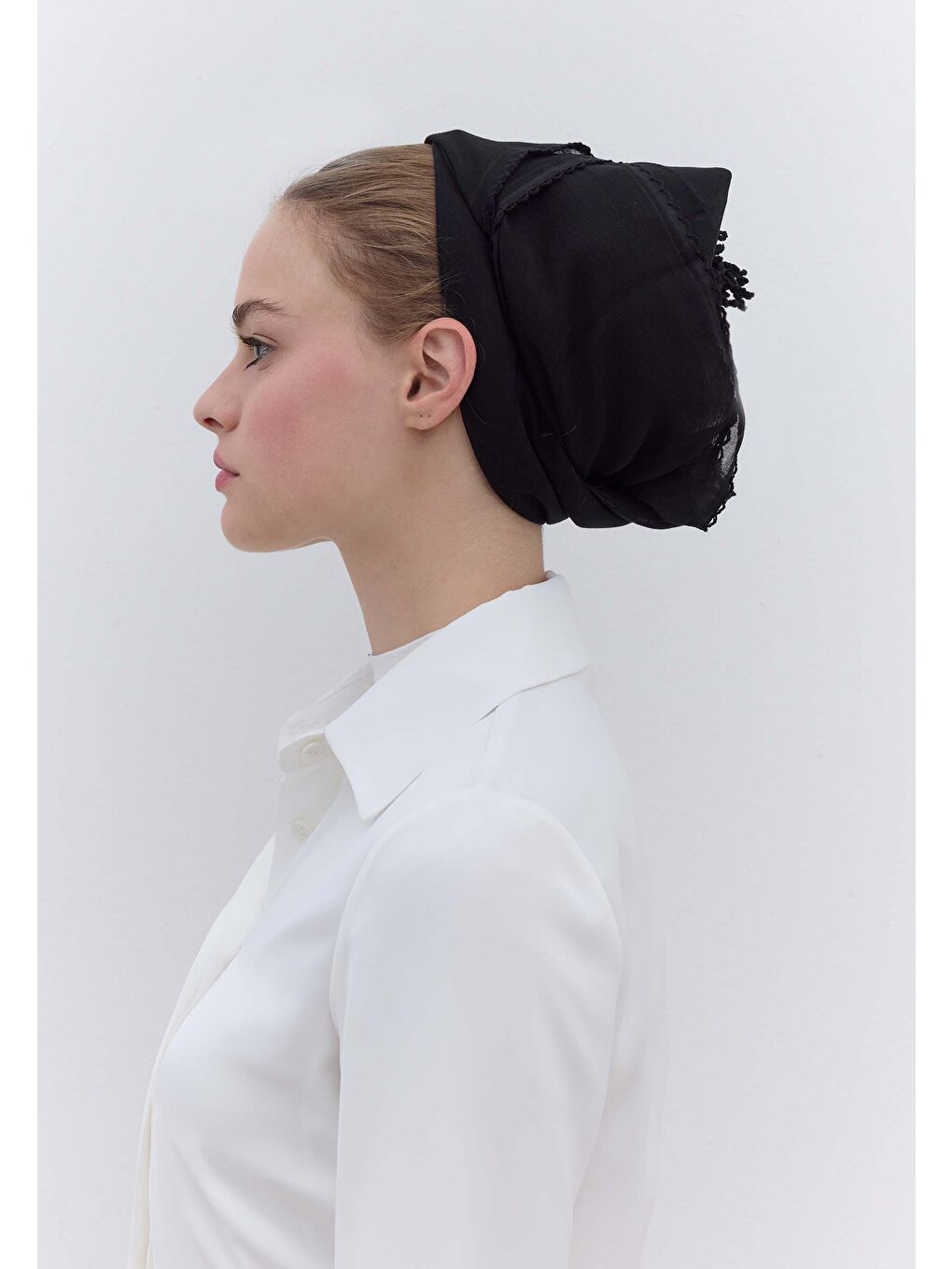 Pamuklu İç Tülbent Siyah