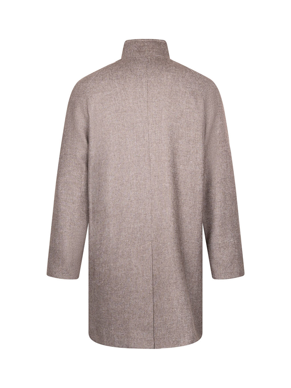 Kahverengi Regular Fit Hakim Yaka Yünlü Kaşe Palto-1