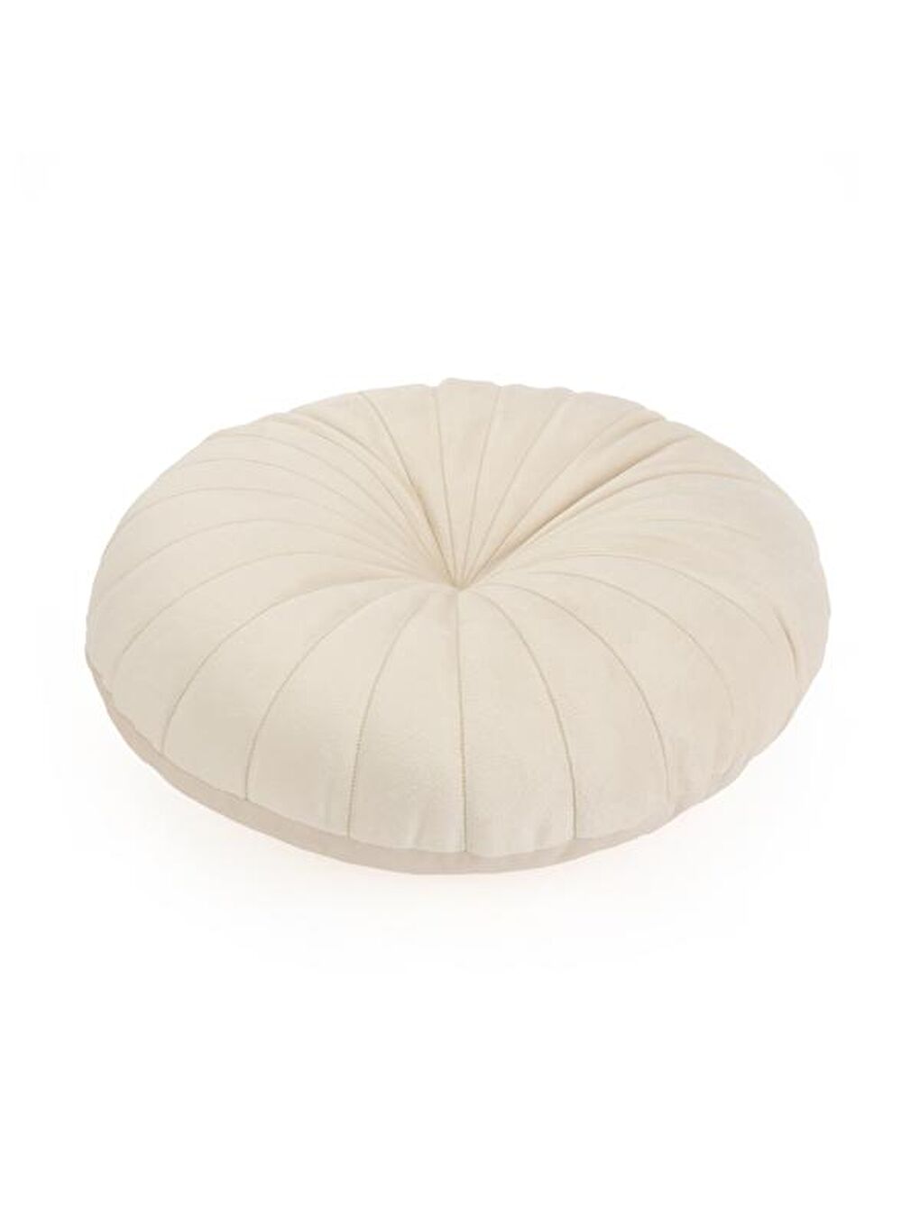 Soft Yuvarlak Kırlent - Bej - 38x38 cm-1