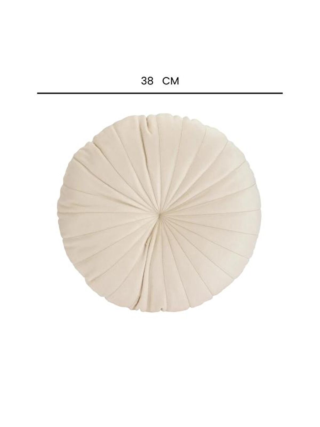 Soft Yuvarlak Kırlent - Bej - 38x38 cm-4
